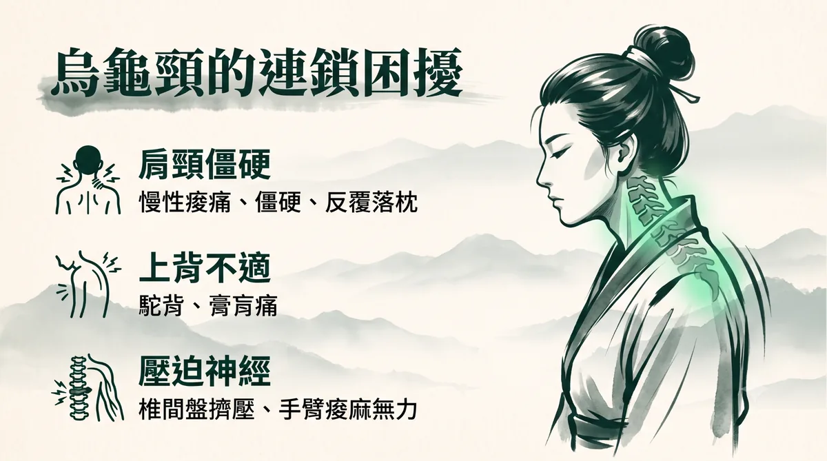 影響生活品質的烏龜頸困擾