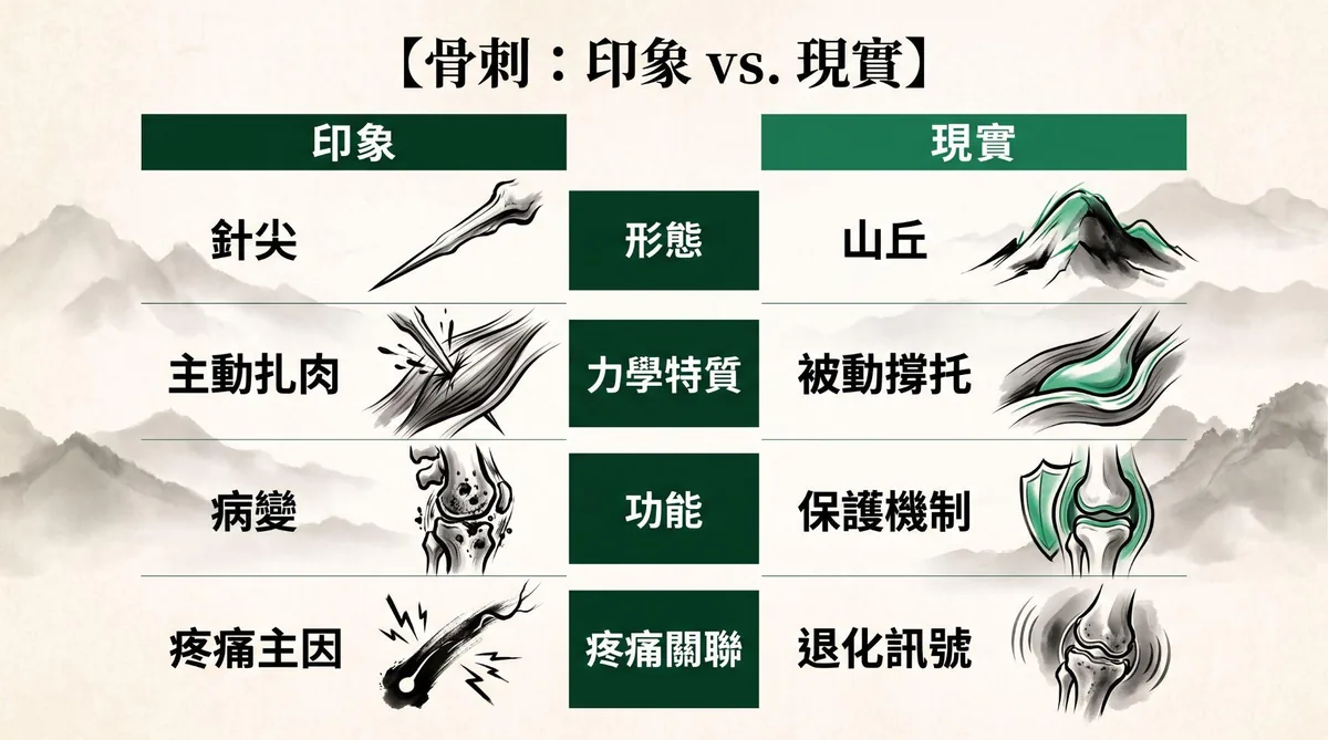 骨刺的大眾印象與真實情況的差異