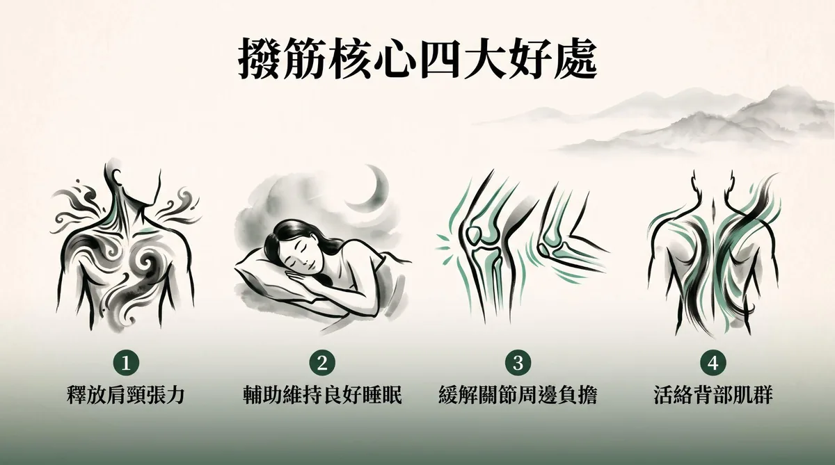 撥筋舒緩痠痛與結構平衡的四大好處