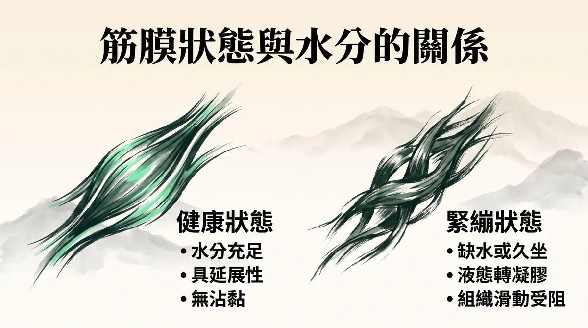 筋膜網絡與水分關係